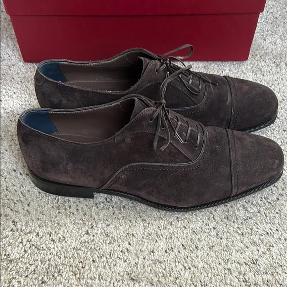 Salvatore Ferragamo Men's Brown Suede Shoes - Picture 2 of 10